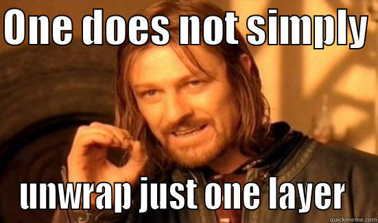 unwrap gift - ONE DOES NOT SIMPLY  UNWRAP JUST ONE LAYER  Boromir