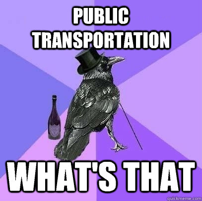 Public transportation What's that  Rich Raven