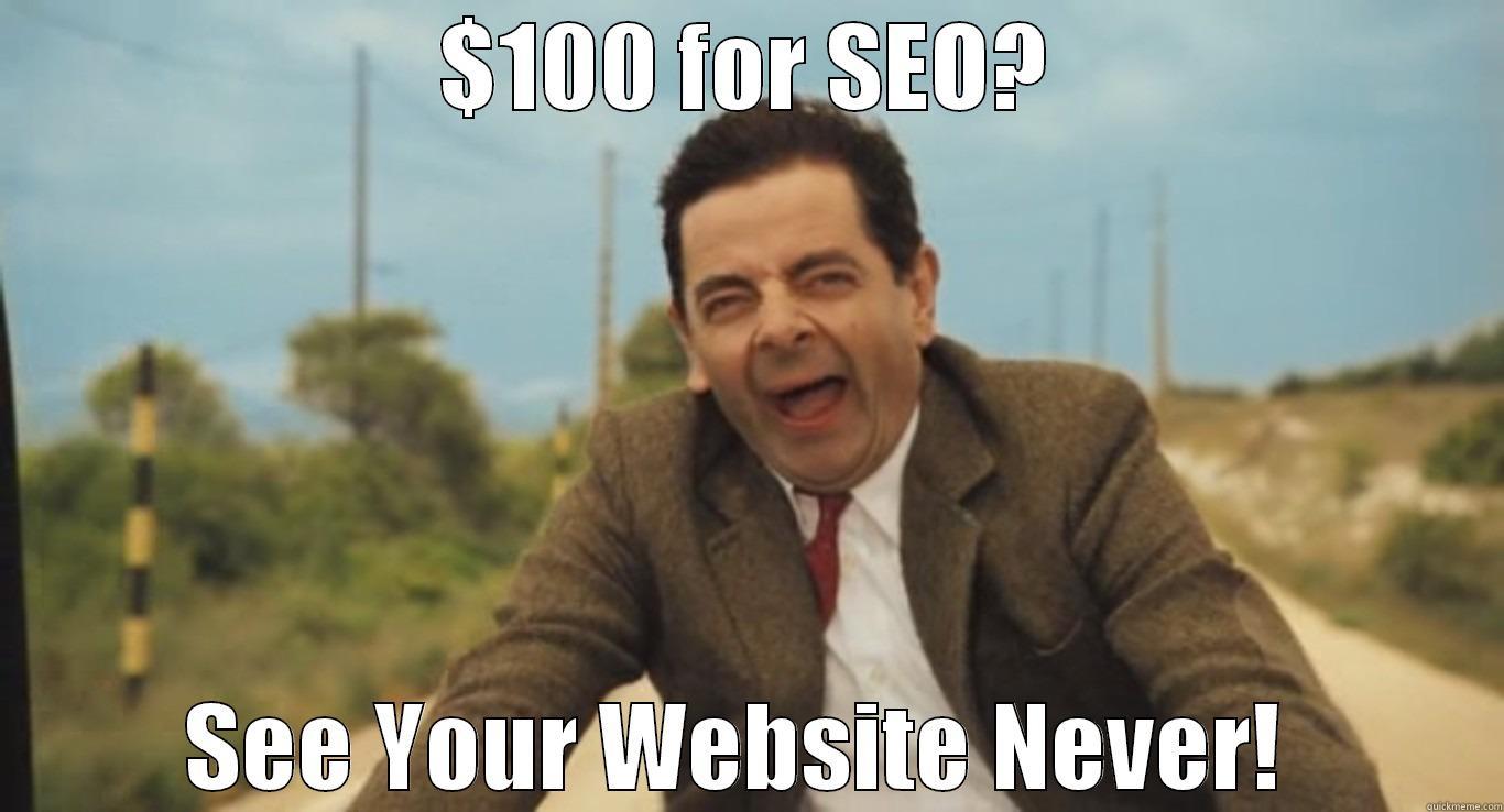 $100 FOR SEO? SEE YOUR WEBSITE NEVER!  Misc