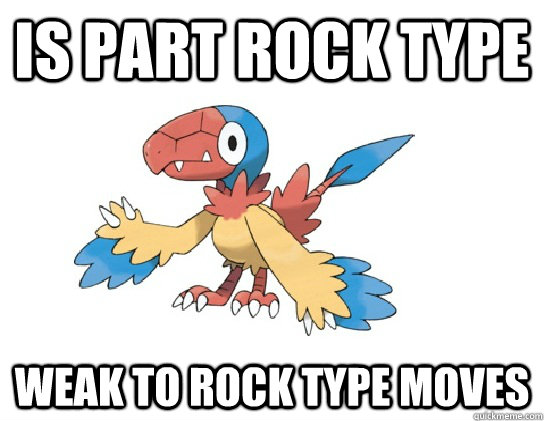 Is part rock type Weak to rock type moves - Is part rock type Weak to rock type moves  Scumbag Archen