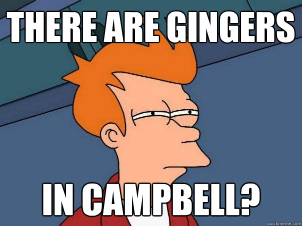 There are gingers  in Campbell?  Futurama Fry