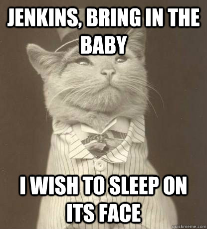 Jenkins, bring in the baby I wish to sleep on its face  Aristocat