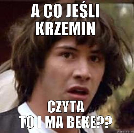 A CO JEŚLI KRZEMIN CZYTA TO I MA BEKE?? conspiracy keanu