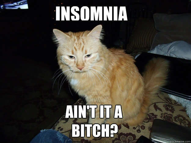 Insomnia ain't it a  bitch?  Insomnia
