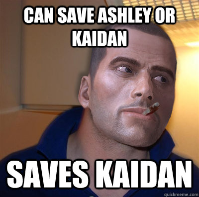 Can save Ashley or Kaidan Saves Kaidan  