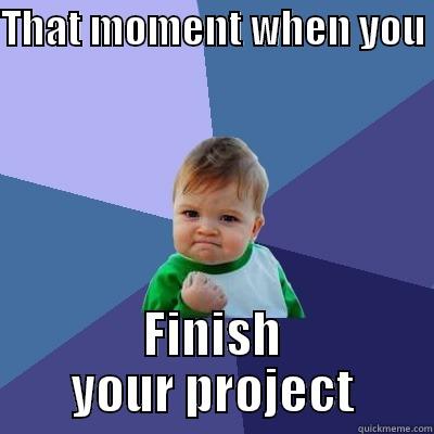 THAT MOMENT WHEN YOU  FINISH YOUR PROJECT Success Kid