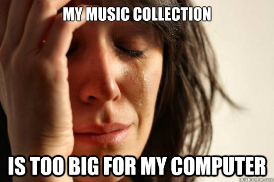 My music collection is too big for my computer  First World Problems