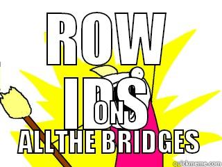 ROW IDS ON ALLTHE BRIDGES All The Things