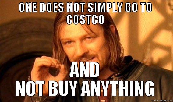 costco CRAZY - ONE DOES NOT SIMPLY GO TO COSTCO AND NOT BUY ANYTHING One Does Not Simply