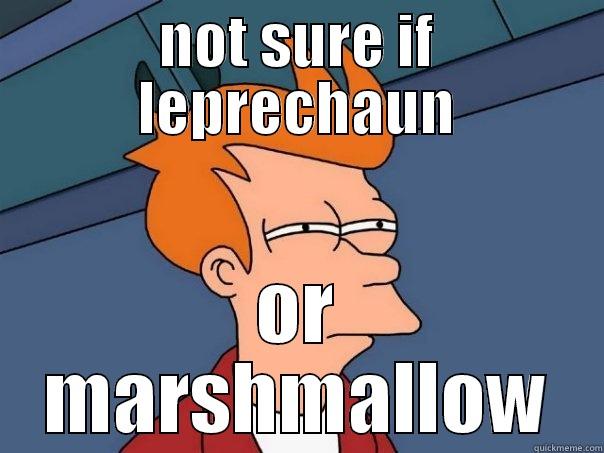 NOT SURE IF LEPRECHAUN OR MARSHMALLOW Futurama Fry