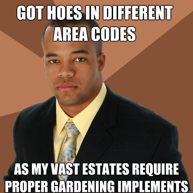 Got hoes in different area codes As my vast estates require proper