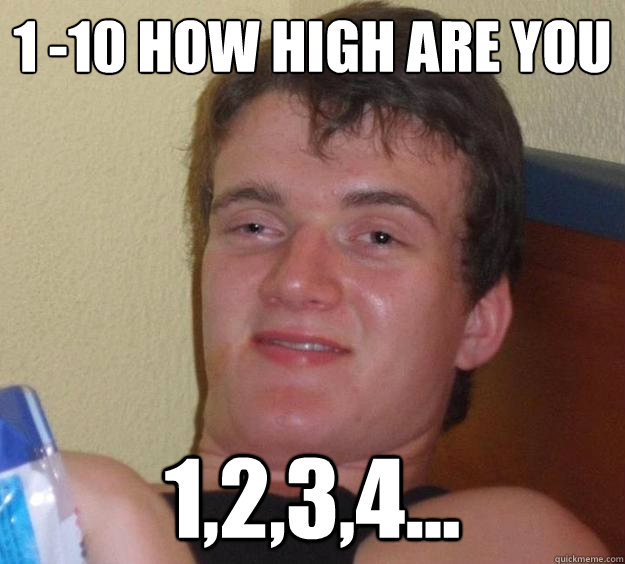 1 -10 how hiGh are you 1,2,3,4...  10 Guy