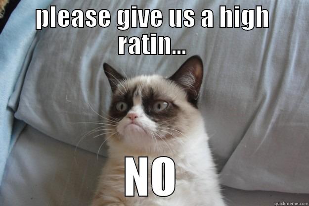 PLEASE GIVE US A HIGH RATIN... NO Grumpy Cat