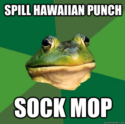 Spill Hawaiian Punch Sock Mop - Spill Hawaiian Punch Sock Mop  Foul Bachelor Frog