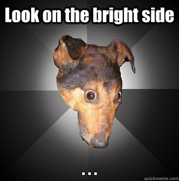 Look on the bright side . . .  Depression Dog