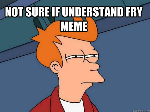 Not sure if understand fry meme   Futurama Fry