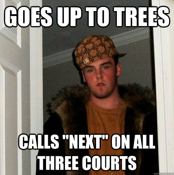 Goes up to Trees Calls 