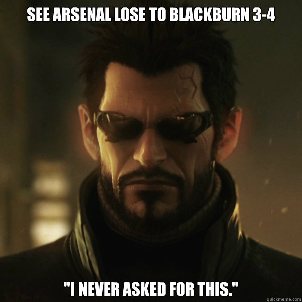 See Arsenal lose to Blackburn 3-4 