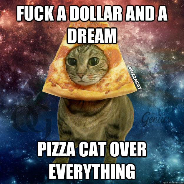 FUCK A DOLLAR AND A DREAM PIZZA CAT OVER EVERYTHING - FUCK A DOLLAR AND A DREAM PIZZA CAT OVER EVERYTHING  PIZZACAT