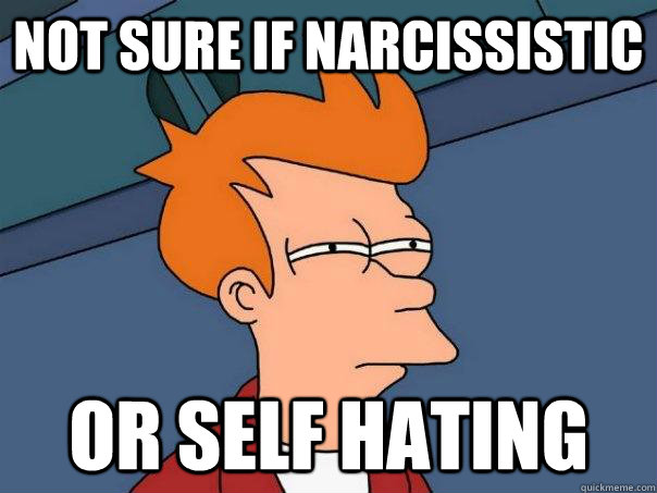 Not sure if narcissistic  Or self hating - Not sure if narcissistic  Or self hating  Futurama Fry