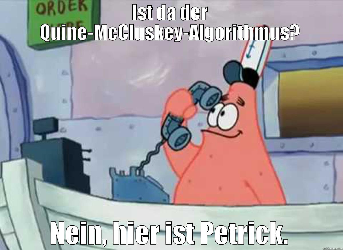 Petrick Star - IST DA DER QUINE-MCCLUSKEY-ALGORITHMUS? NEIN, HIER IST PETRICK. Misc