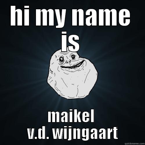 HI MY NAME IS MAIKEL  V.D. WIJNGAART Forever Alone