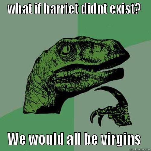 WHAT IF HARRIET DIDNT EXIST? WE WOULD ALL BE VIRGINS Philosoraptor