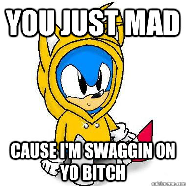 You just mad  Cause i'm swaggin on yo bitch - You just mad  Cause i'm swaggin on yo bitch  Cute sonic swag