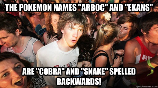 The Pokemon names 