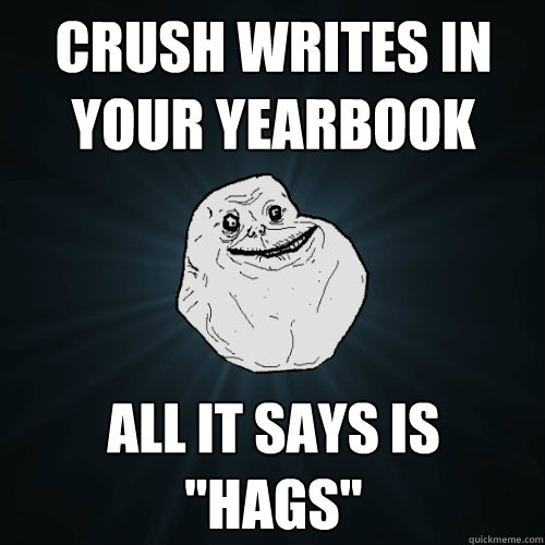 crush writes in your yearbook all it says is 