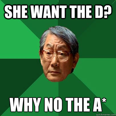 She want the D? Why no the A*  High Expectations Asian Father