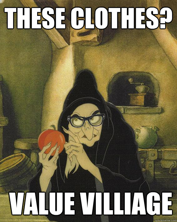 these clothes?  value villiage  Hipster Snow White Witch