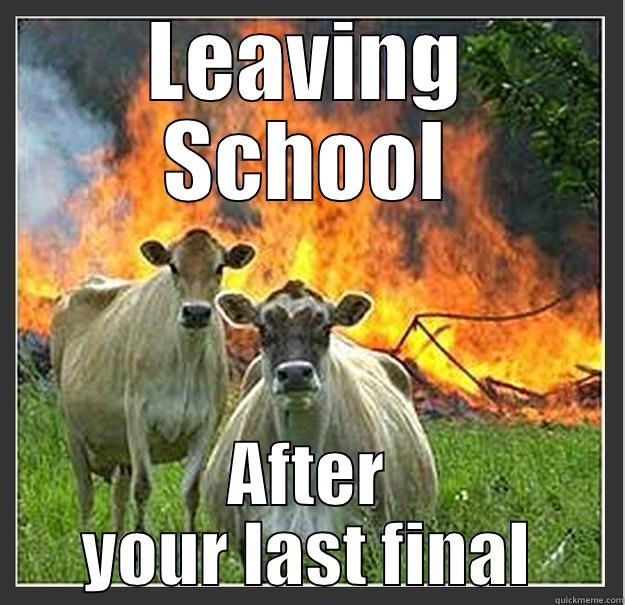 Leaving School - LEAVING SCHOOL AFTER YOUR LAST FINAL Evil cows