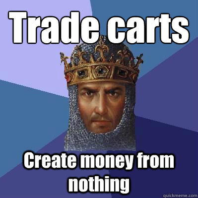 Trade carts Create money from nothing  Age of Empires