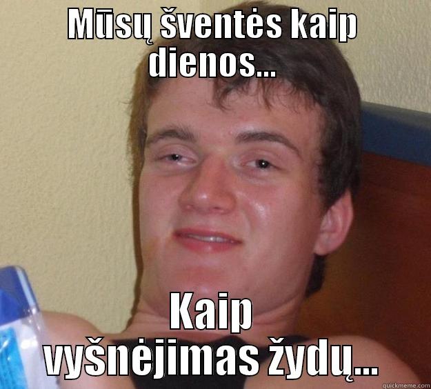 Mūsų šventės kaip dienos... - MŪSŲ ŠVENTĖS KAIP DIENOS... KAIP VYŠNĖJIMAS ŽYDŲ... 10 Guy