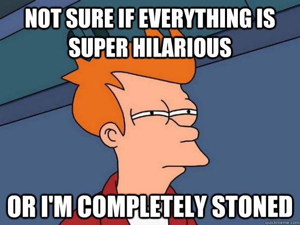 Not sure if everything is super hilarious or i'm completely stoned  Futurama Fry