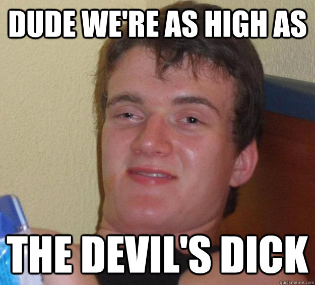 Dude we're as high as The devil's dick - Dude we're as high as The devil's dick  10 Guy