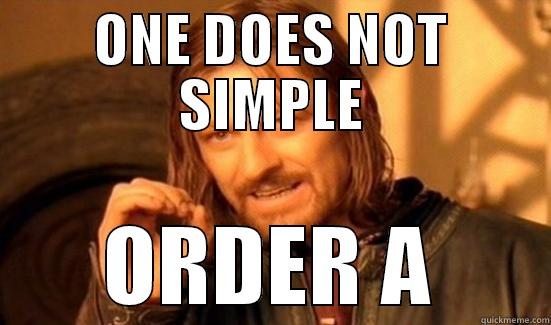 ONE DOES NOT SIMPLY - ONE DOES NOT SIMPLE ORDER A Boromir