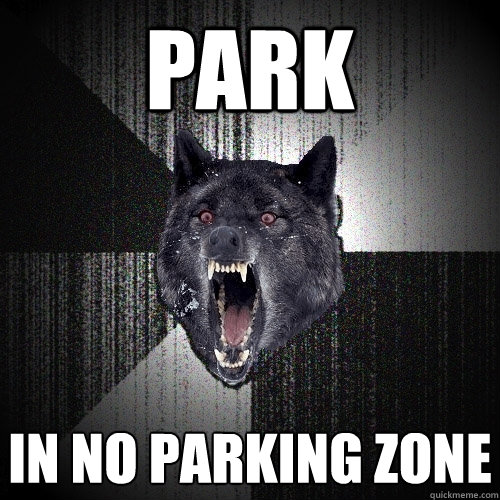 park in no parking zone  Insanity Wolf