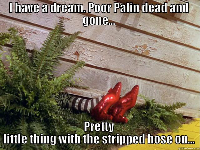 I HAVE A DREAM. POOR PALIN DEAD AND GONE... PRETTY LITTLE THING WITH THE STRIPPED HOSE ON... Misc