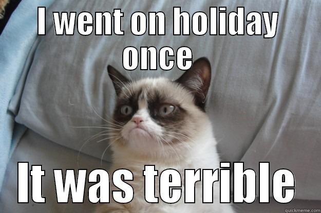 I WENT ON HOLIDAY ONCE IT WAS TERRIBLE Grumpy Cat