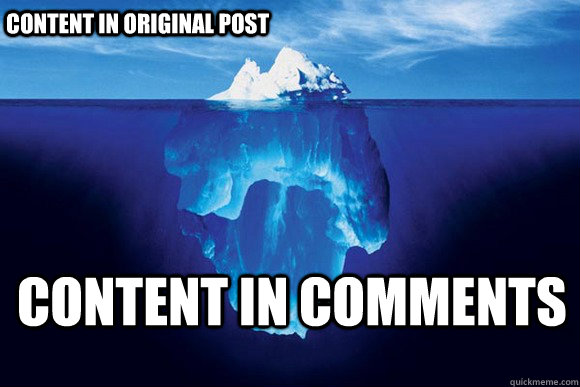 Content in Original Post Content in Comments - Content in Original Post Content in Comments  Misc