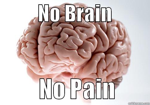           NO BRAIN                     NO PAIN        Scumbag Brain