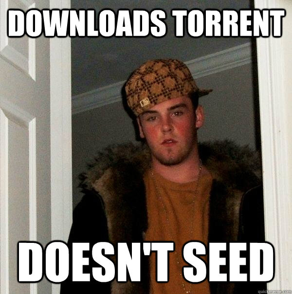 Downloads torrent doesn't seed - Downloads torrent doesn't seed  Scumbag Steve