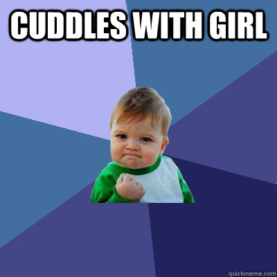 cuddles with girl   Success Kid