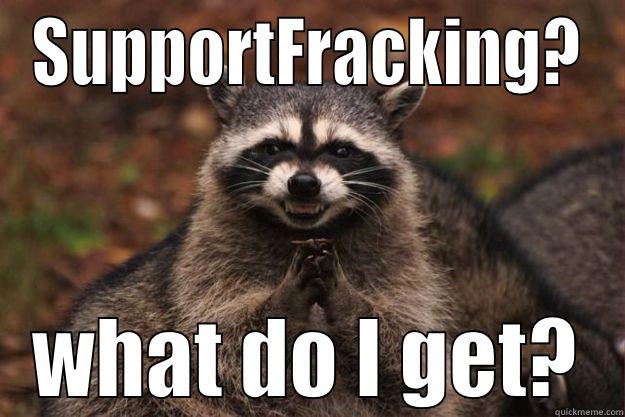 SUPPORTFRACKING? WHAT DO I GET? Evil Plotting Raccoon