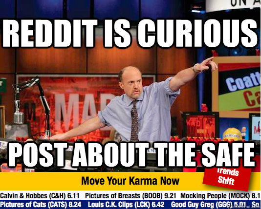 reddit is curious post about the safe  Mad Karma with Jim Cramer