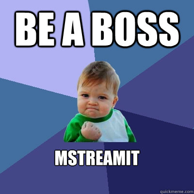 BE A BOSS MSTREAMIT
             Success Kid