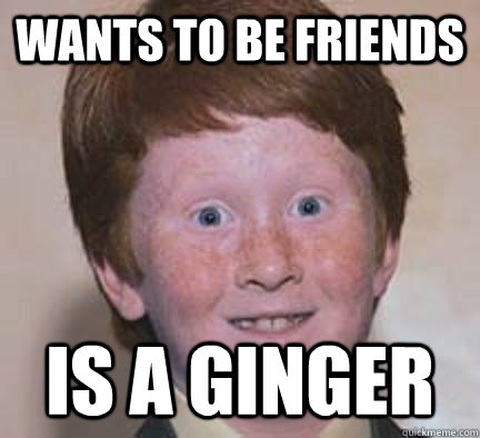 Wants to be friends is a ginger - Wants to be friends is a ginger  Over Confident Ginger