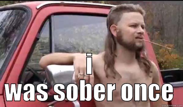  I WAS SOBER ONCE Almost Politically Correct Redneck